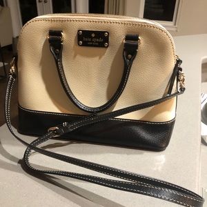 NWOT Kate Spade black and white color block purse